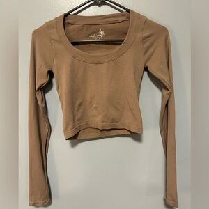 Free people intimately crop long sleeve